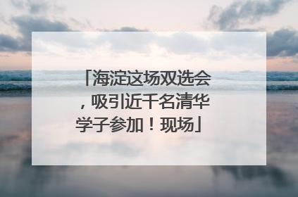 海淀这场双选会，吸引近千名清华学子参加！现场