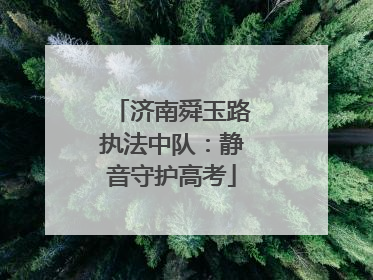 济南舜玉路执法中队：静音守护高考