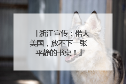 浙江宣传：偌大美国，放不下一张平静的书桌！