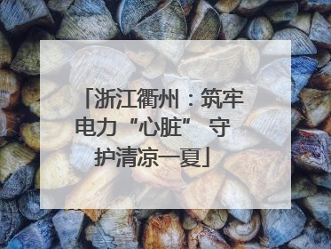 浙江衢州：筑牢电力“心脏” 守护清凉一夏