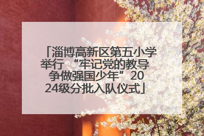 淄博高新区第五小学举行 “牢记党的教导 争做强国少年”2024级分批入队仪式