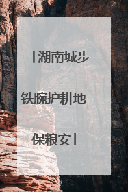 湖南城步铁腕护耕地保粮安