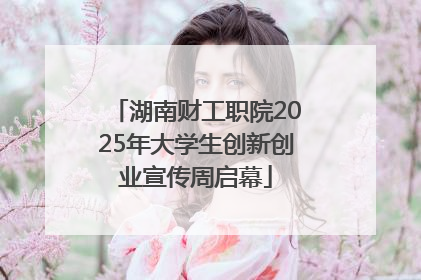 湖南财工职院2025年大学生创新创业宣传周启幕