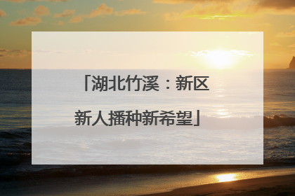 湖北竹溪：新区新人播种新希望