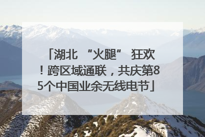 湖北 “火腿” 狂欢！跨区域通联，共庆第85个中国业余无线电节