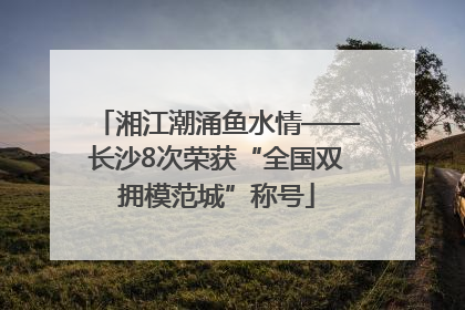 湘江潮涌鱼水情——长沙8次荣获“全国双拥模范城”称号