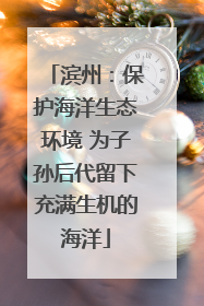 滨州：保护海洋生态环境 为子孙后代留下充满生机的海洋