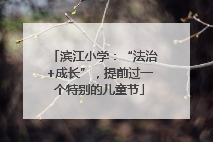滨江小学：“法治+成长”，提前过一个特别的儿童节