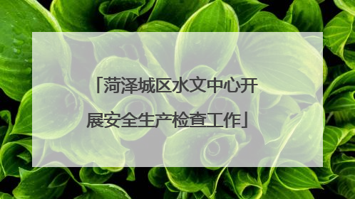 菏泽城区水文中心开展安全生产检查工作