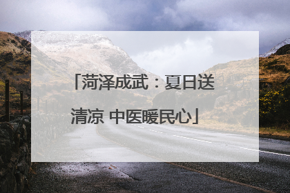 菏泽成武：夏日送清凉 中医暖民心