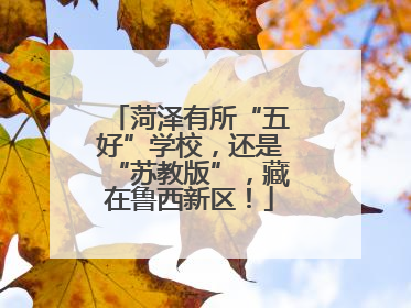 菏泽有所“五好”学校，还是“苏教版”，藏在鲁西新区！