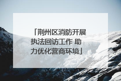 荆州区消防开展执法回访工作 助力优化营商环境
