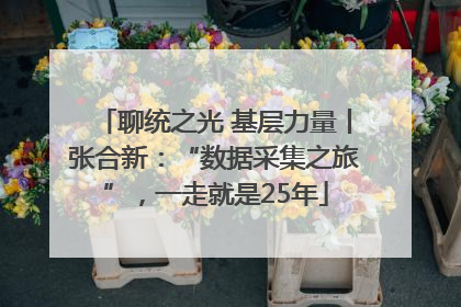 聊统之光 基层力量丨张合新：“数据采集之旅”，一走就是25年