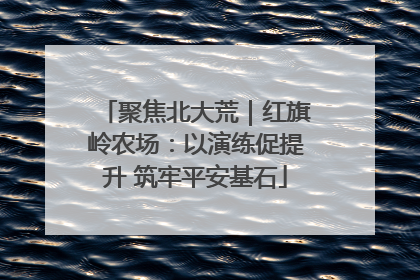 聚焦北大荒｜红旗岭农场：以演练促提升 筑牢平安基石