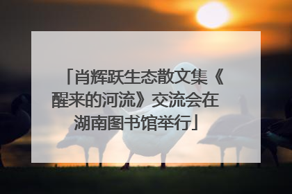 肖辉跃生态散文集《醒来的河流》交流会在湖南图书馆举行