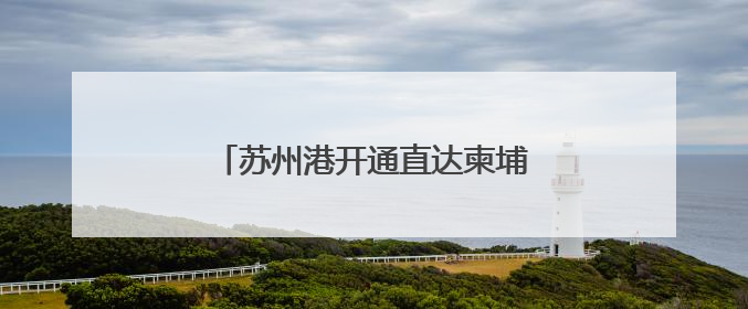苏州港开通直达柬埔寨集装箱班轮航线