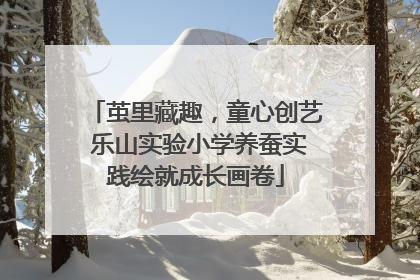 茧里藏趣，童心创艺 乐山实验小学养蚕实践绘就成长画卷