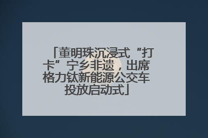 董明珠沉浸式“打卡”宁乡非遗，出席格力钛新能源公交车投放启动式