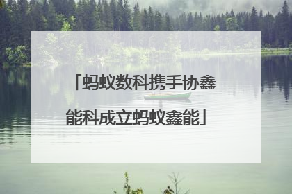 蚂蚁数科携手协鑫能科成立蚂蚁鑫能