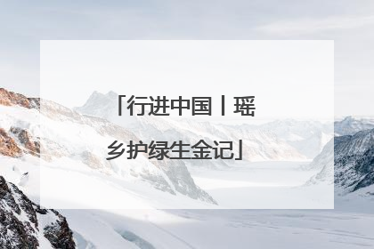行进中国丨瑶乡护绿生金记