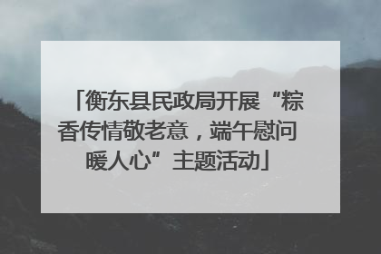 衡东县民政局开展“粽香传情敬老意，端午慰问暖人心”主题活动