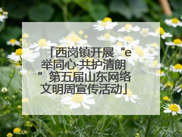 西岗镇开展“e举同心·共护清朗”第五届山东网络文明周宣传活动