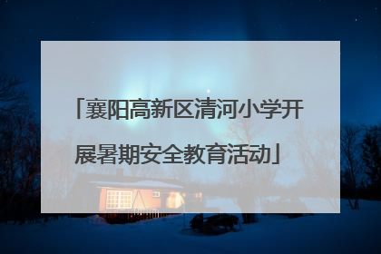 襄阳高新区清河小学开展暑期安全教育活动