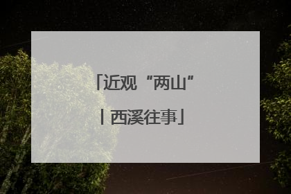 近观“两山”丨西溪往事