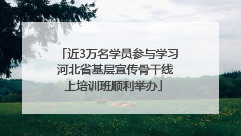 近3万名学员参与学习 河北省基层宣传骨干线上培训班顺利举办