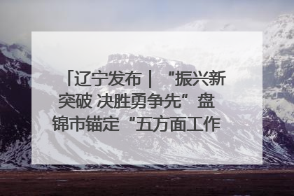 辽宁发布｜“振兴新突破 决胜勇争先”盘锦市锚定“五方面工作”力争全年地区生产总值增长5.5%左右