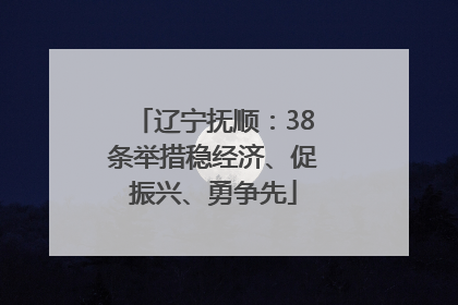 辽宁抚顺：38条举措稳经济、促振兴、勇争先