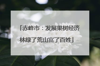 赤峰市：发展果树经济林绿了荒山富了百姓