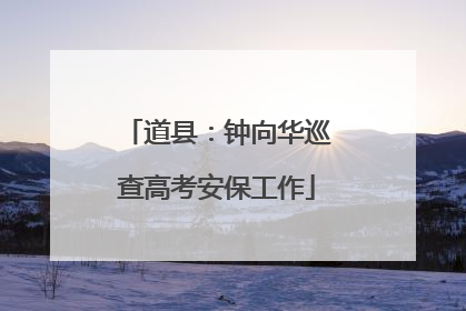 道县：钟向华巡查高考安保工作