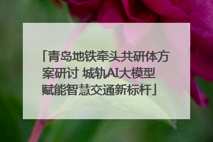 青岛地铁牵头共研体方案研讨 城轨AI大模型赋能智慧交通新标杆