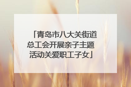 青岛市八大关街道总工会开展亲子主题活动关爱职工子女