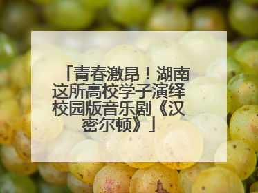 青春激昂！湖南这所高校学子演绎校园版音乐剧《汉密尔顿》