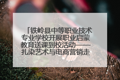 铁岭县中等职业技术专业学校开展职业启蒙教育送课到校活动——扎染艺术与电商营销走进熊官屯镇中心小学