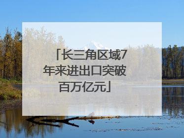 长三角区域7年来进出口突破百万亿元