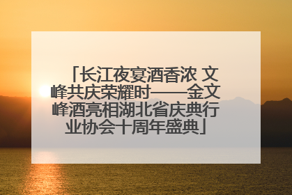 长江夜宴酒香浓 文峰共庆荣耀时——金文峰酒亮相湖北省庆典行业协会十周年盛典