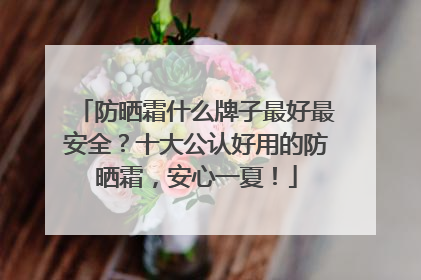 防晒霜什么牌子最好最安全？十大公认好用的防晒霜，安心一夏！