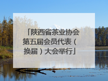 陕西省茶业协会第五届会员代表（换届）大会举行