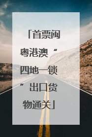 首票闽粤港澳“四地一锁”出口货物通关
