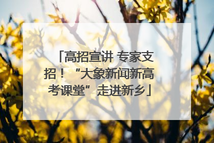 高招宣讲 专家支招！“大象新闻新高考课堂”走进新乡