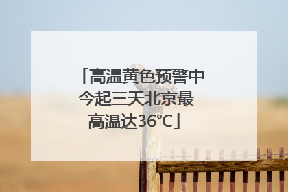 高温黄色预警中 今起三天北京最高温达36℃