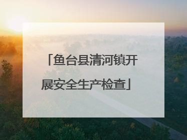 鱼台县清河镇开展安全生产检查
