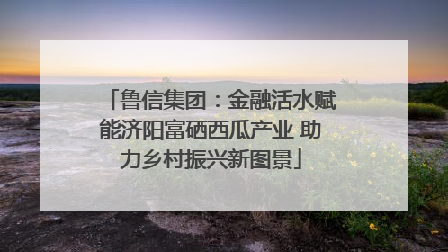 鲁信集团：金融活水赋能济阳富硒西瓜产业 助力乡村振兴新图景