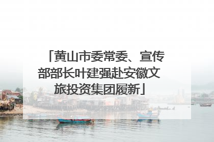 黄山市委常委、宣传部部长叶建强赴安徽文旅投资集团履新