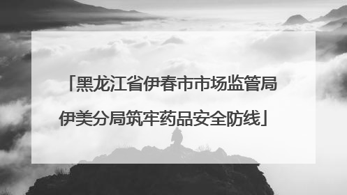 黑龙江省伊春市市场监管局伊美分局筑牢药品安全防线