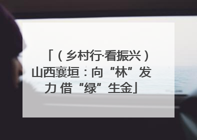 （乡村行·看振兴）山西襄垣：向“林”发力 借“绿”生金