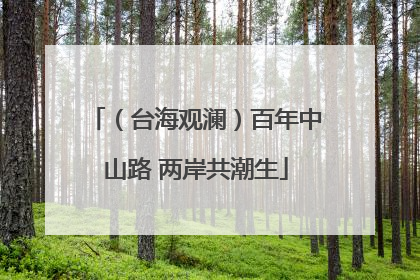 （台海观澜）百年中山路 两岸共潮生
